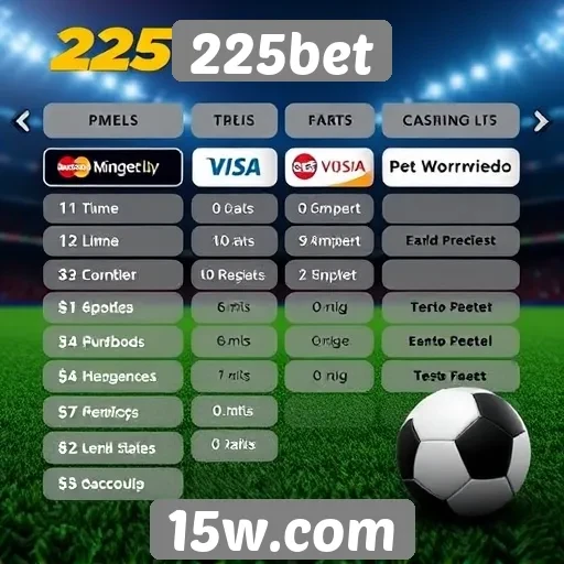 Métodos de pagamento disponíveis no 225bet